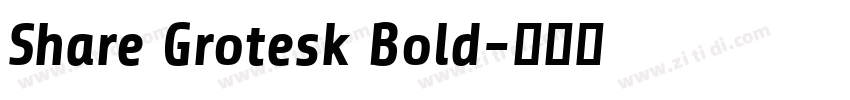 Share Grotesk Bold字体转换